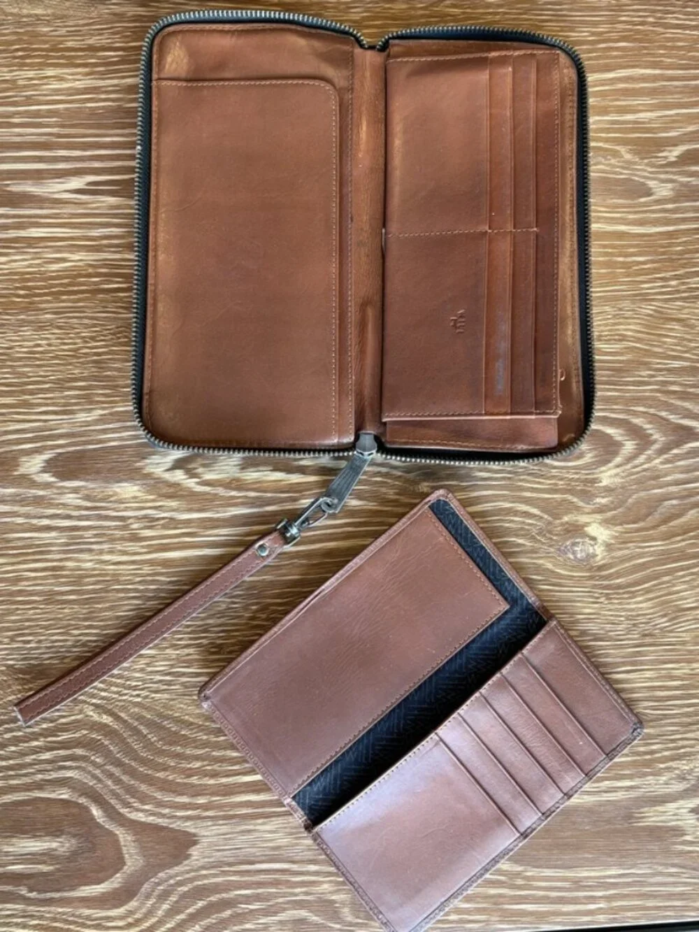Will Leather Goods Zip Around Clutch and Bill Fold
